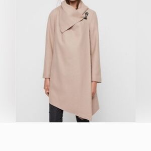 All Saints Italian Wool City Monument Coat In Cream